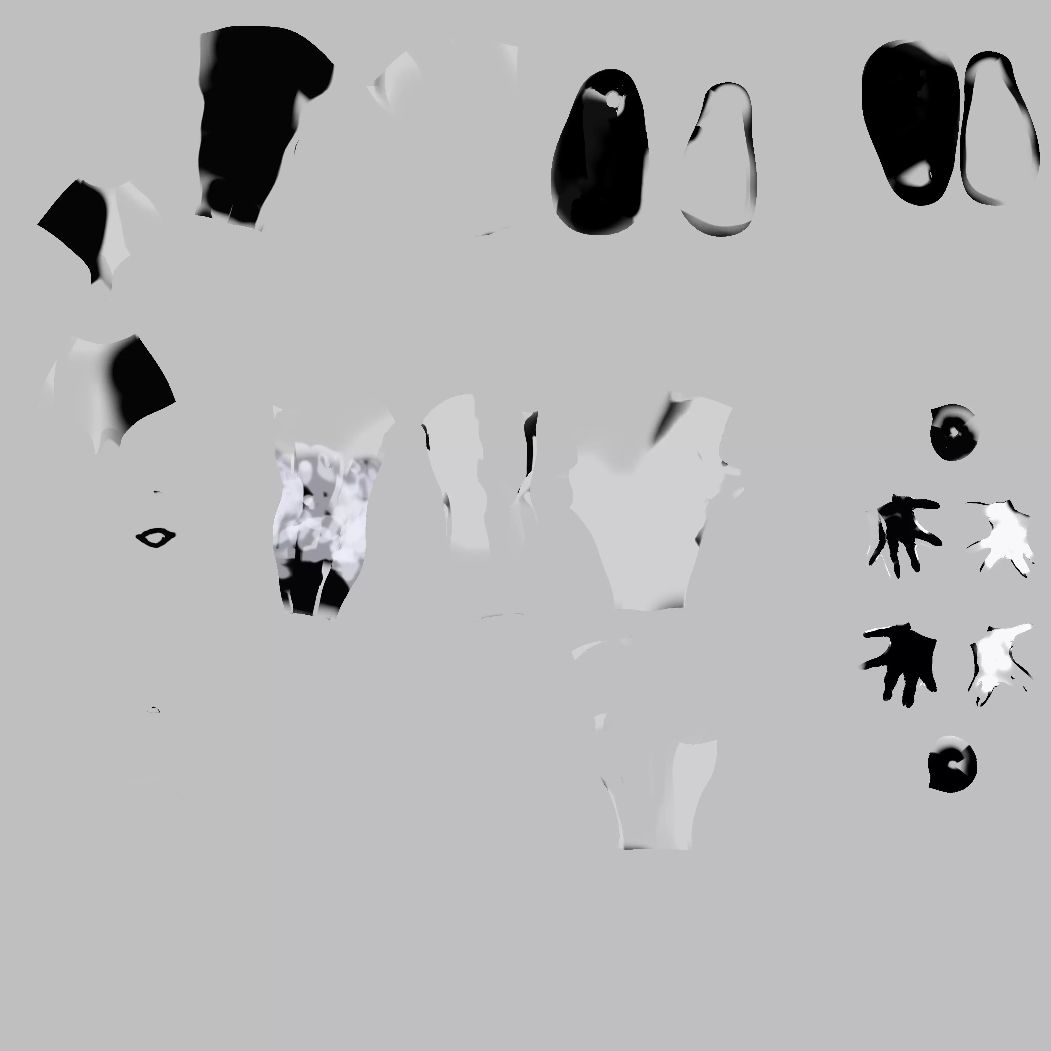 CREEPY SCI FI CYBER ARM CLOWN Low-poly 3D model_13