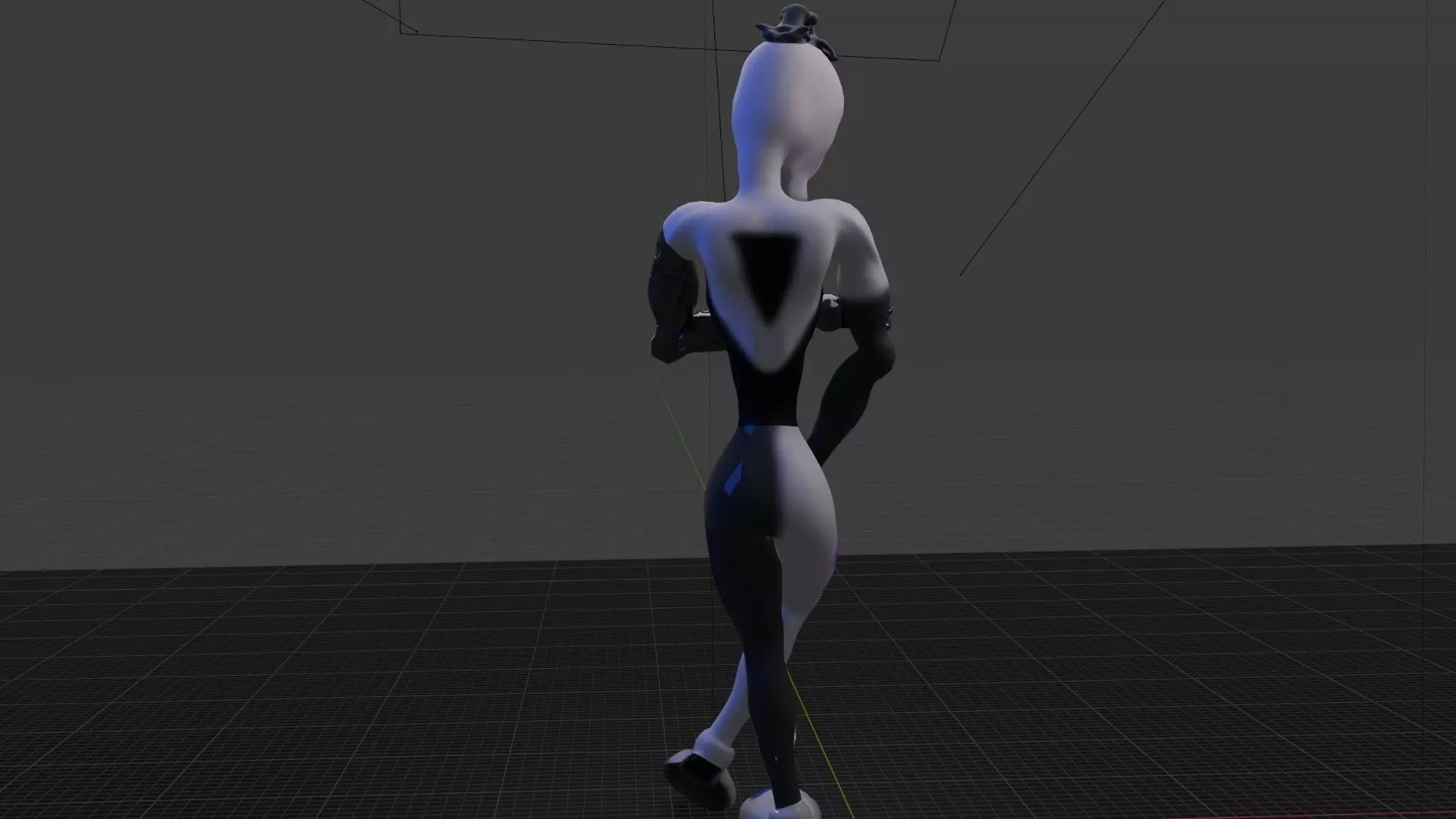 CREEPY SCI FI CYBER ARM CLOWN Low-poly 3D model_6