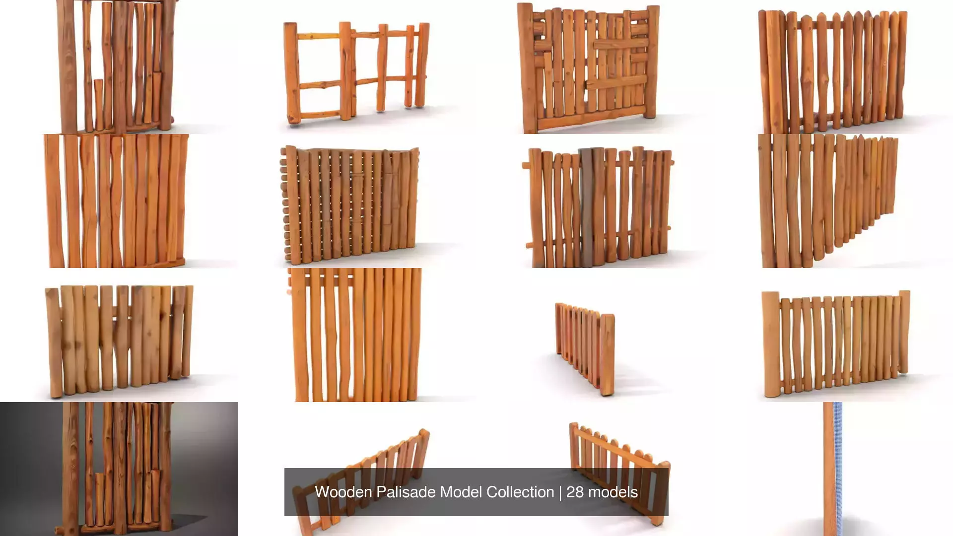 Wooden Palisade Model Collection _44