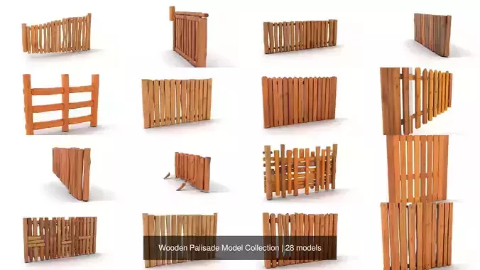 Wooden Palisade Model Collection 