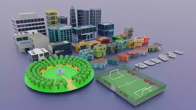 Low Poly City Assets
