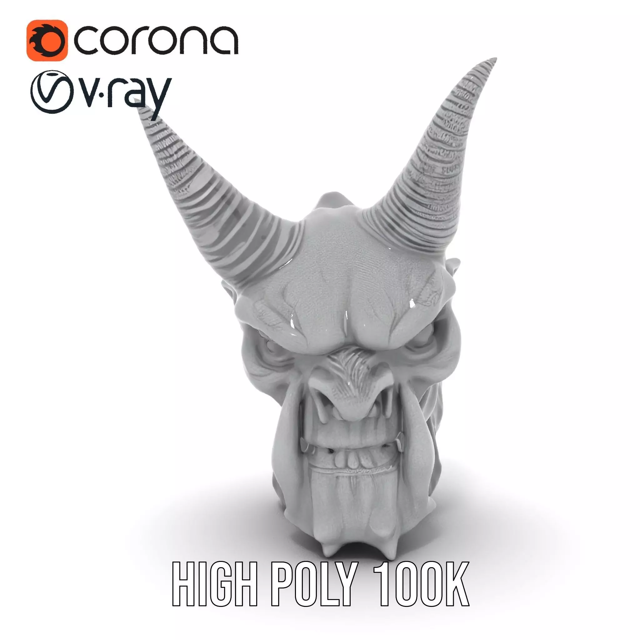 Dark Horned Demon model pack Low-poly 3D model_29