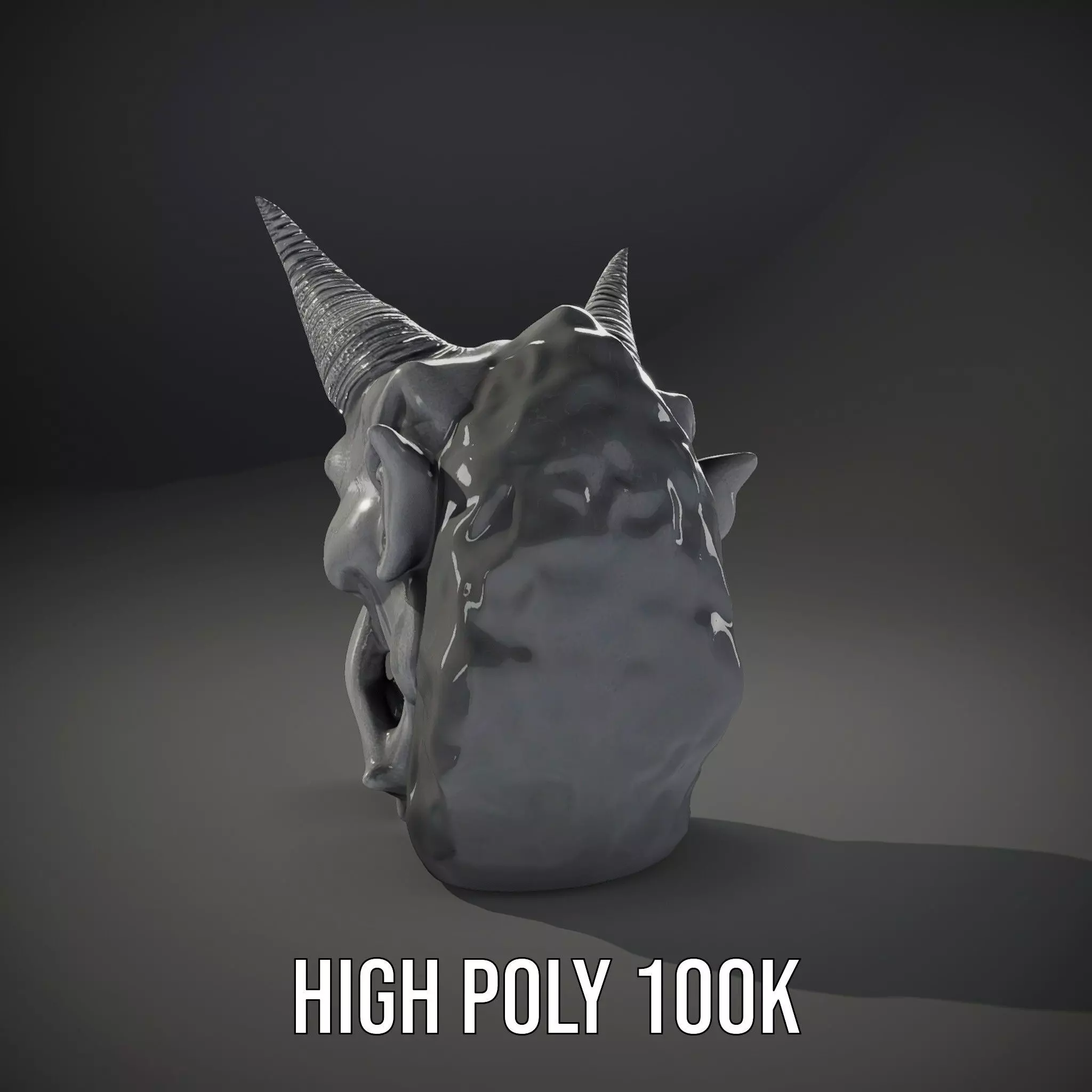Dark Horned Demon model pack Low-poly 3D model_10