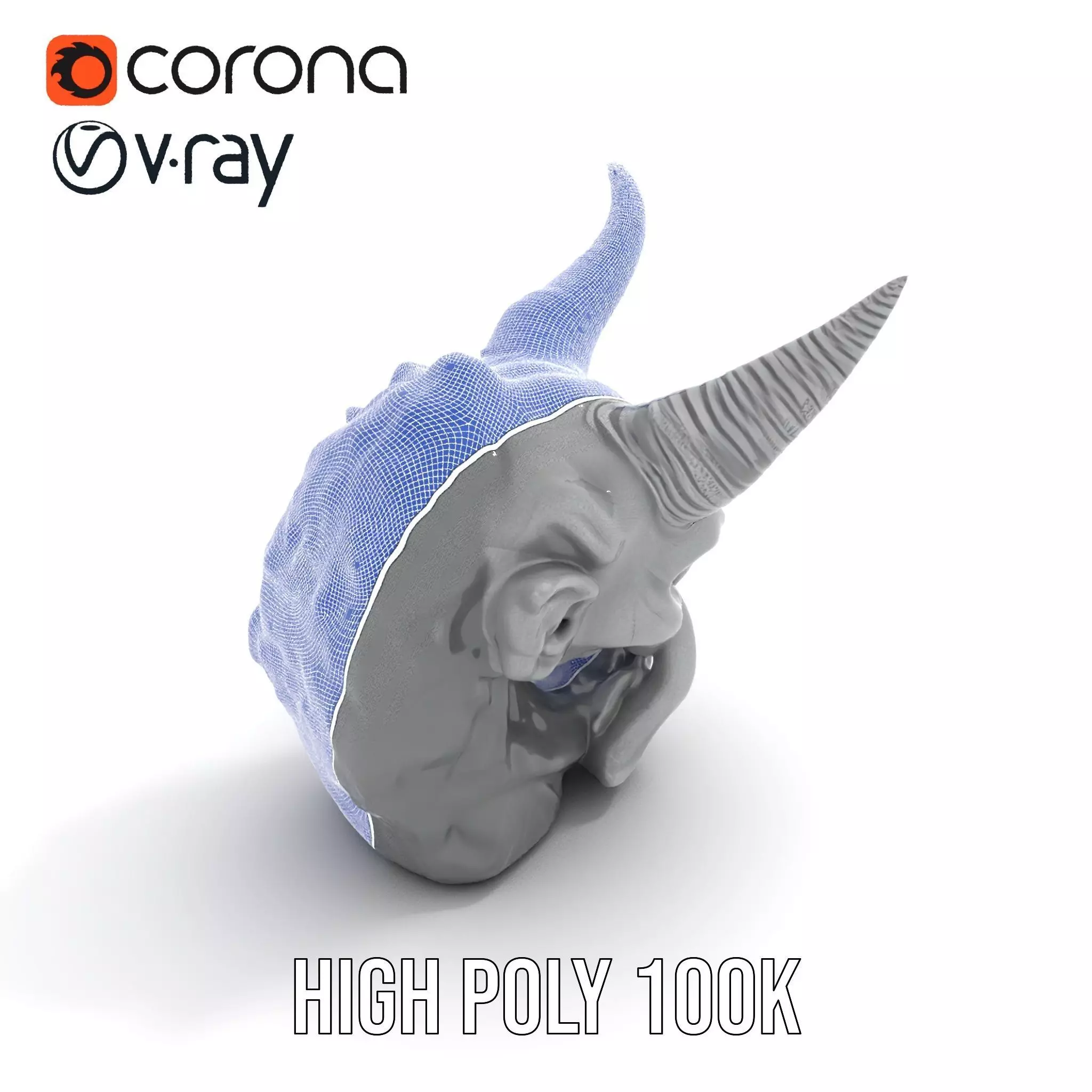 Dark Horned Demon model pack Low-poly 3D model_26