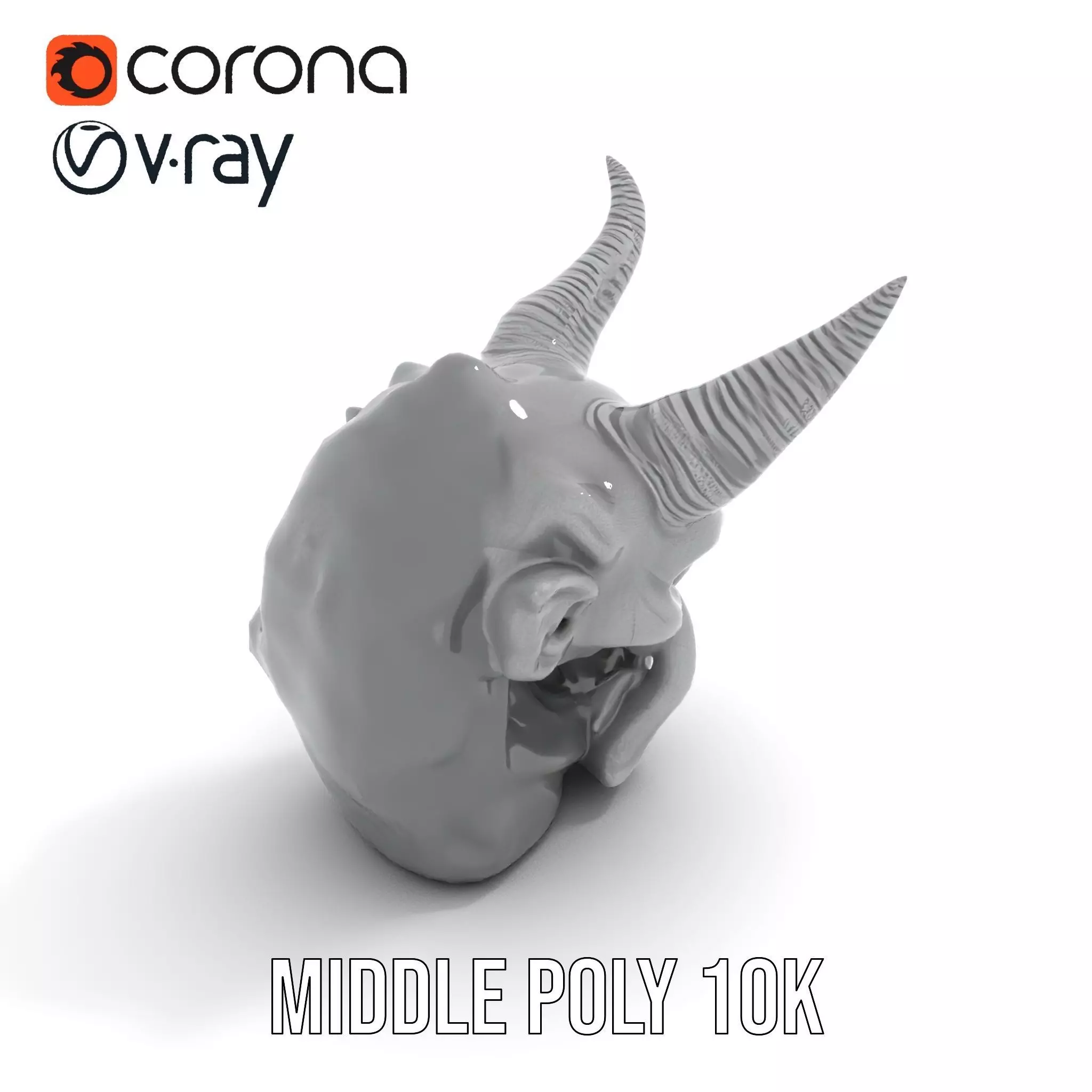 Dark Horned Demon model pack Low-poly 3D model_5