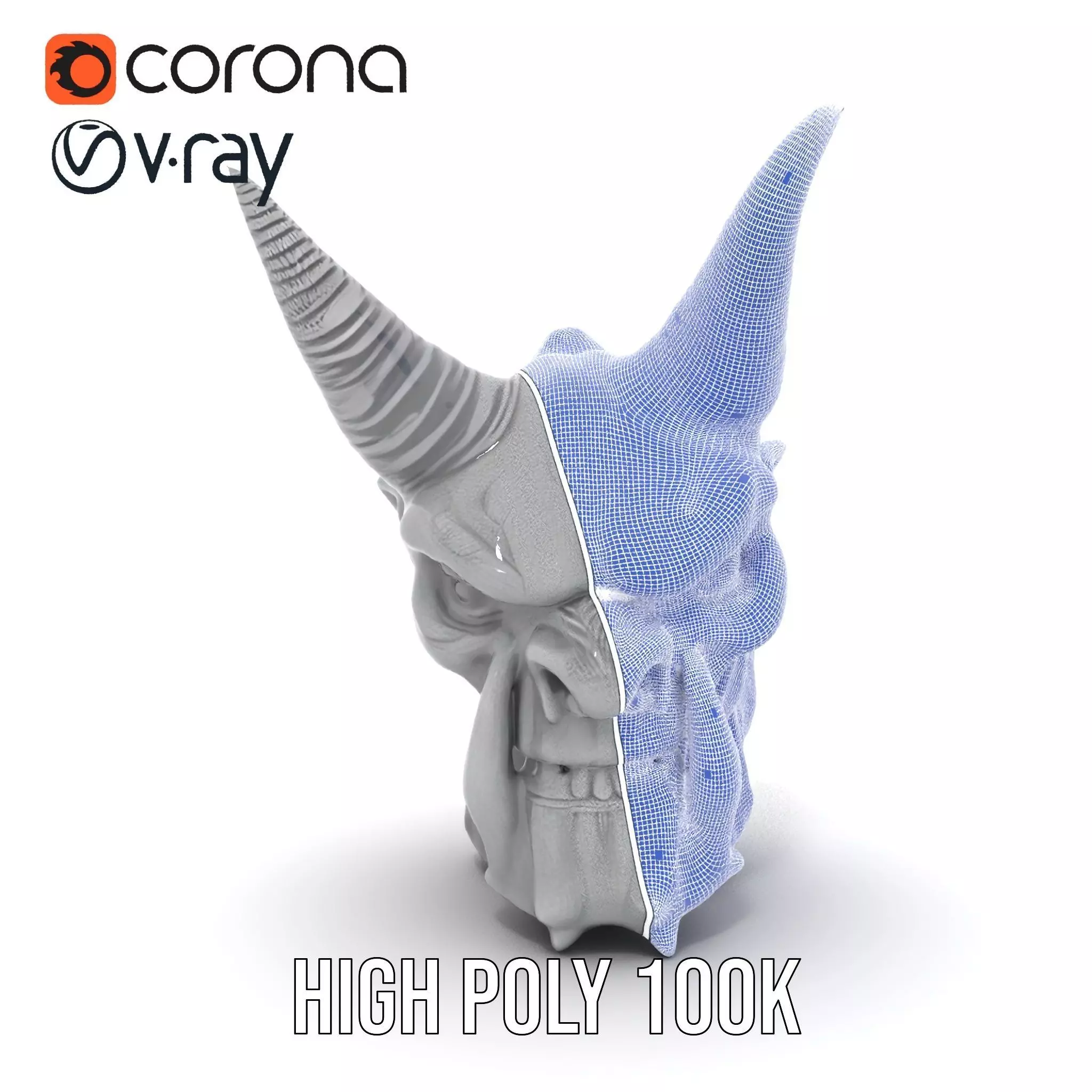 Dark Horned Demon model pack Low-poly 3D model_34