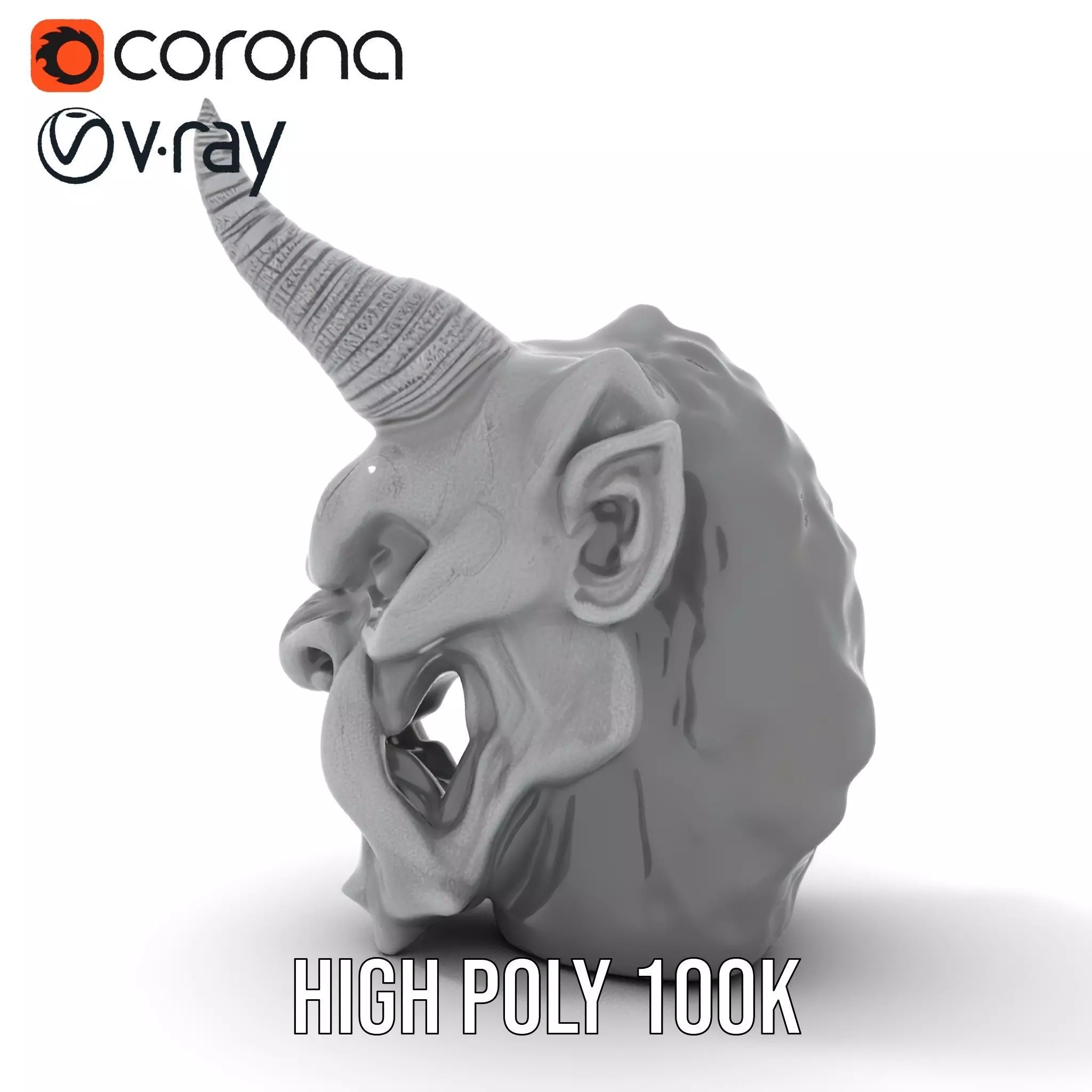 Dark Horned Demon model pack Low-poly 3D model_32