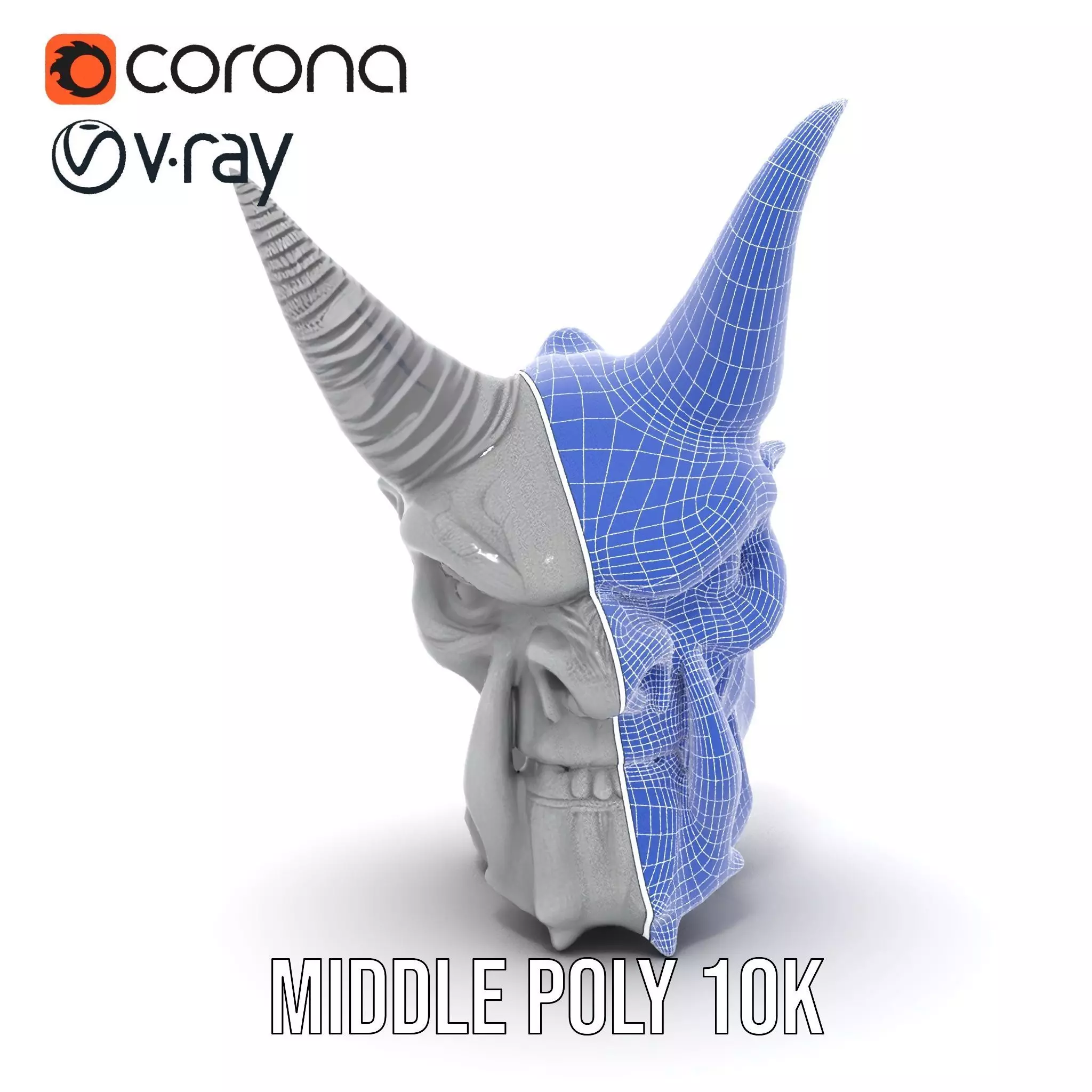 Dark Horned Demon model pack Low-poly 3D model_24