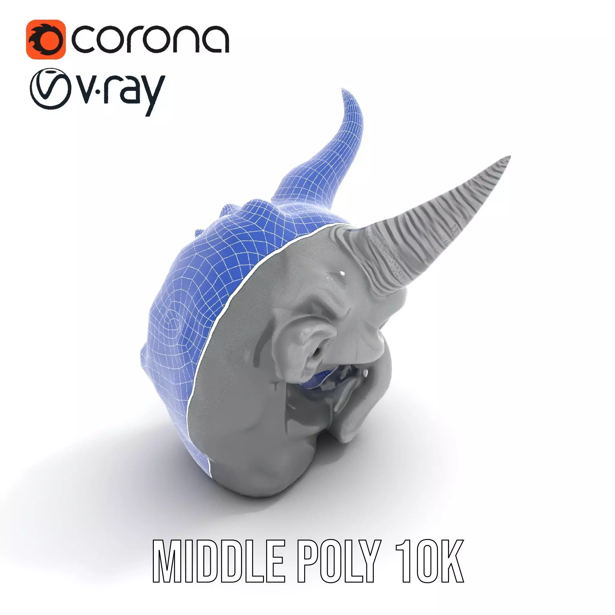 Dark Horned Demon model pack Low-poly 3D model_13