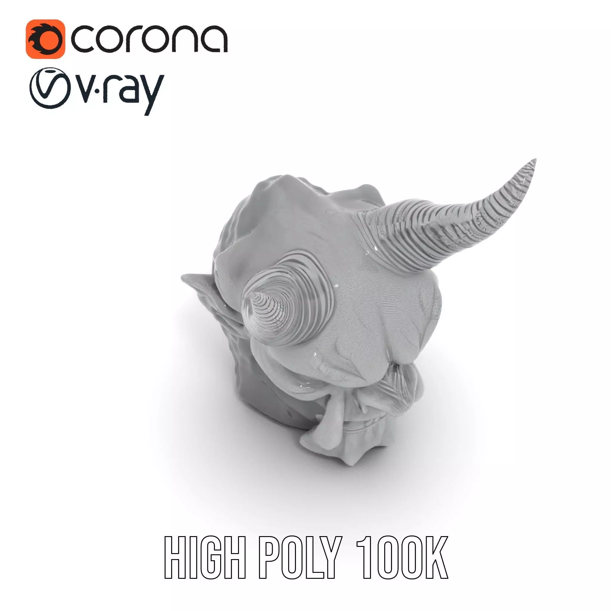 Dark Horned Demon model pack Low-poly 3D model_23