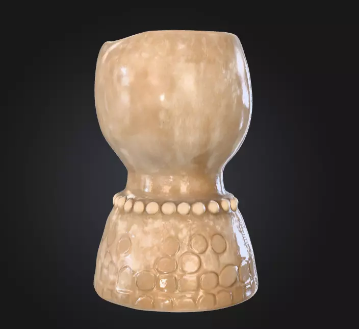 Serene Stone Vessel Low-poly 3D model_5