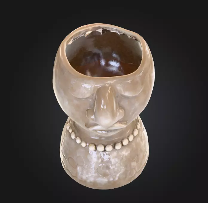 Serene Stone Vessel Low-poly 3D model_8