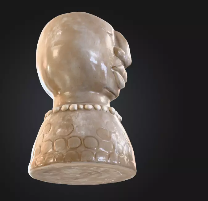 Serene Stone Vessel Low-poly 3D model_13