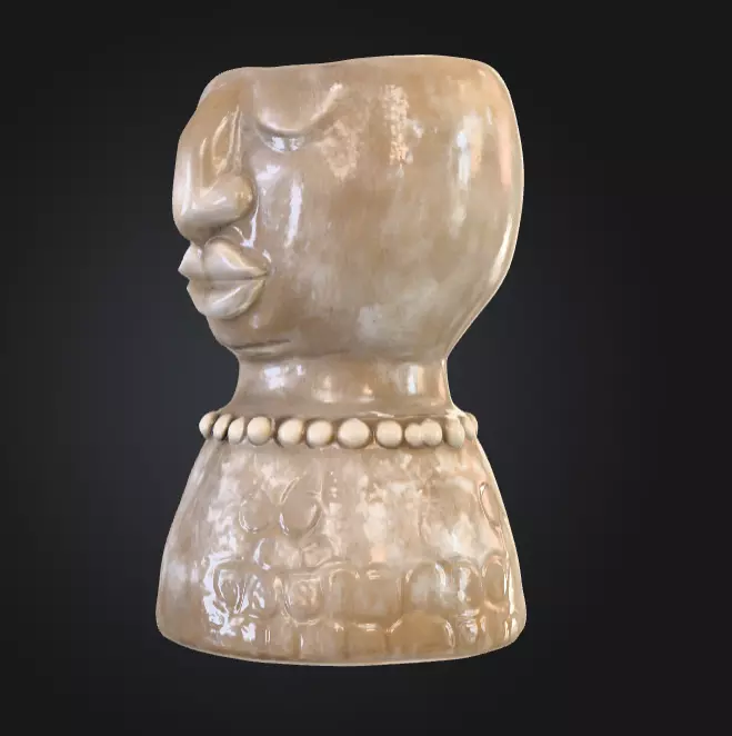 Serene Stone Vessel Low-poly 3D model_2