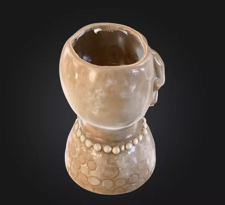 Serene Stone Vessel Low-poly 3D model_10