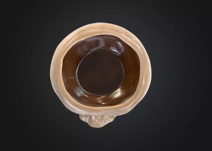 Serene Stone Vessel Low-poly 3D model_14