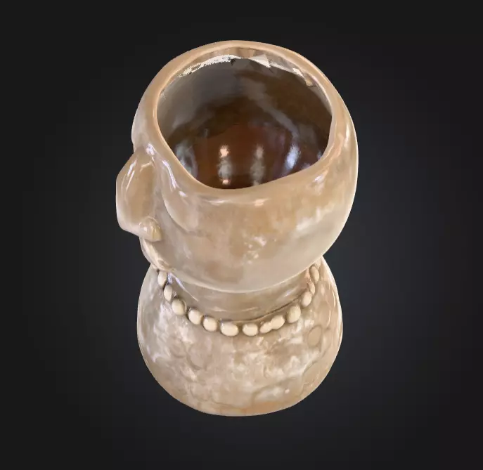 Serene Stone Vessel Low-poly 3D model_9