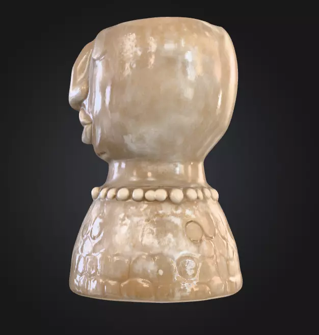 Serene Stone Vessel Low-poly 3D model_3