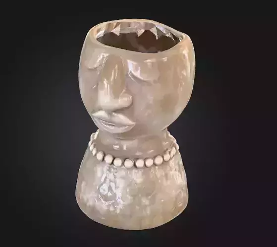 Serene Stone Vessel Low-poly 3D model Serene Stone Vessel Low-poly 3D model