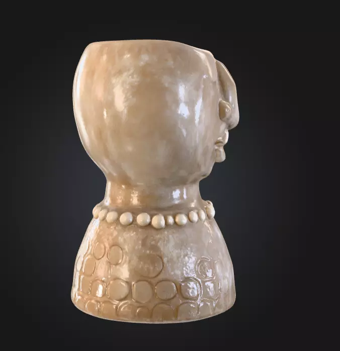 Serene Stone Vessel Low-poly 3D model_6