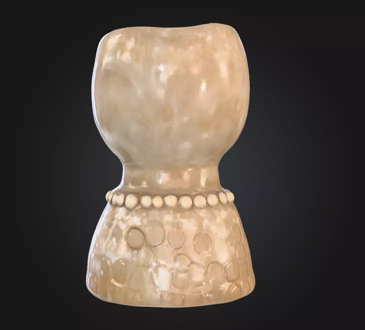 Serene Stone Vessel Low-poly 3D model_4