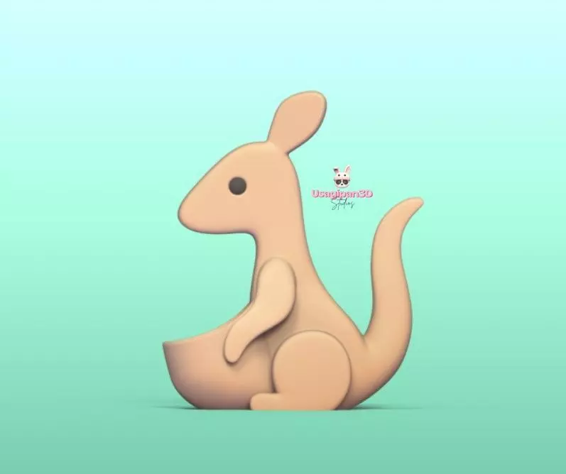 Kangaroo Pot 3D print model_3