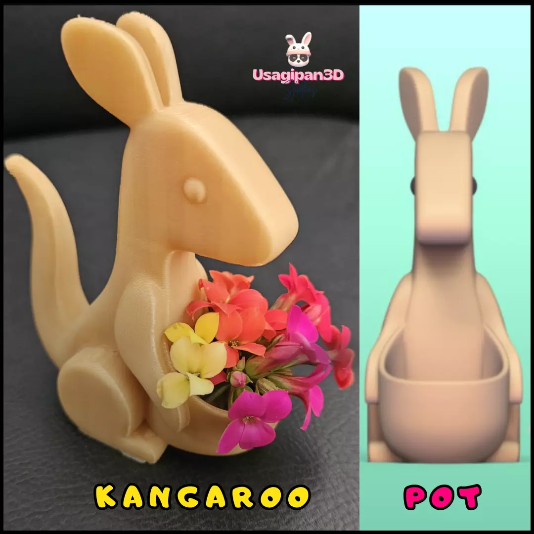 Kangaroo Pot 3D print model_0