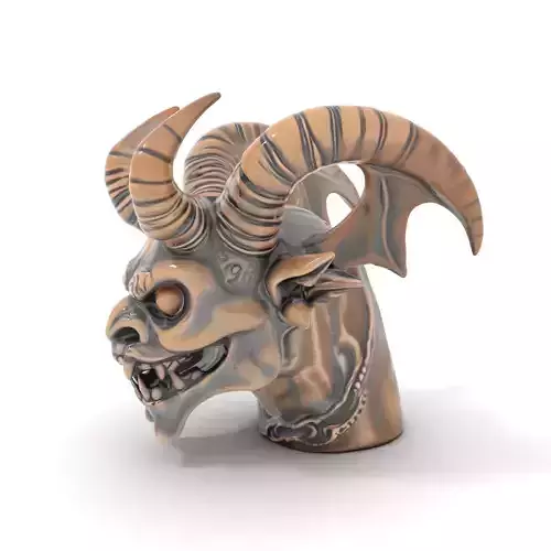 Antique Demon Bust model pack Low-poly 3D model