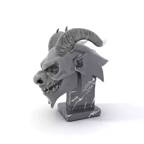 Demonic Black Sculpture model pack Low-poly 3D model