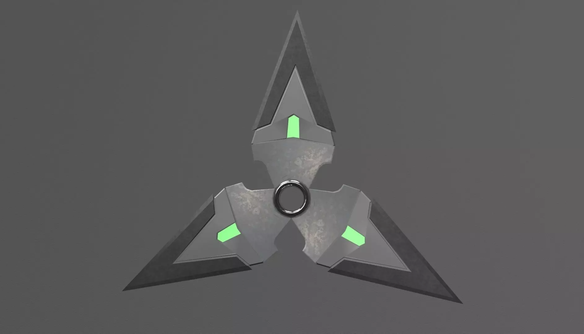 Dark Shuriken Low-poly 3D model_0