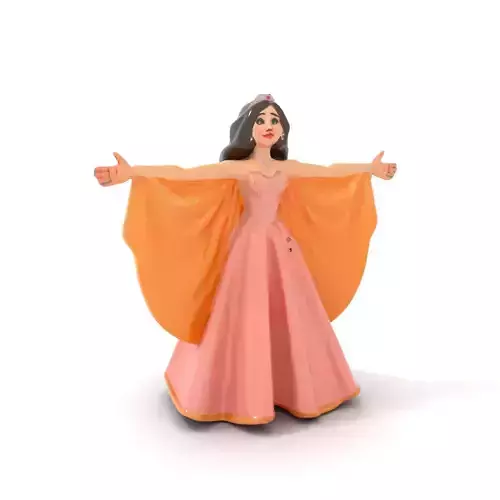 Graceful Princess Gown model pack Low-poly 3D model