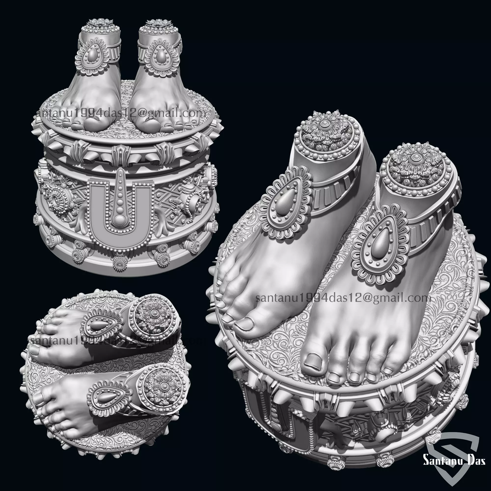 Balaji Foot Balaji Venkateswara Charan 3D print model