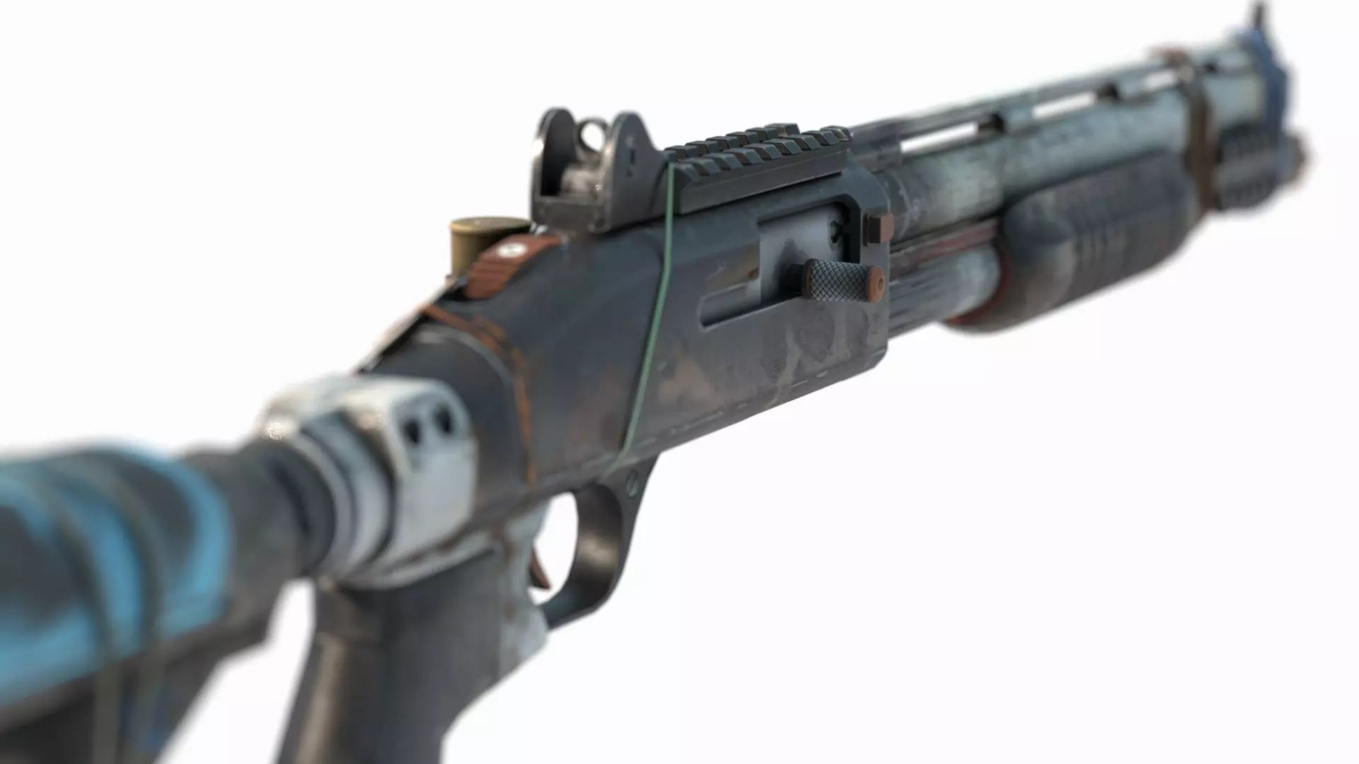 Sci Fi wasteland style shotgun 3D model_8