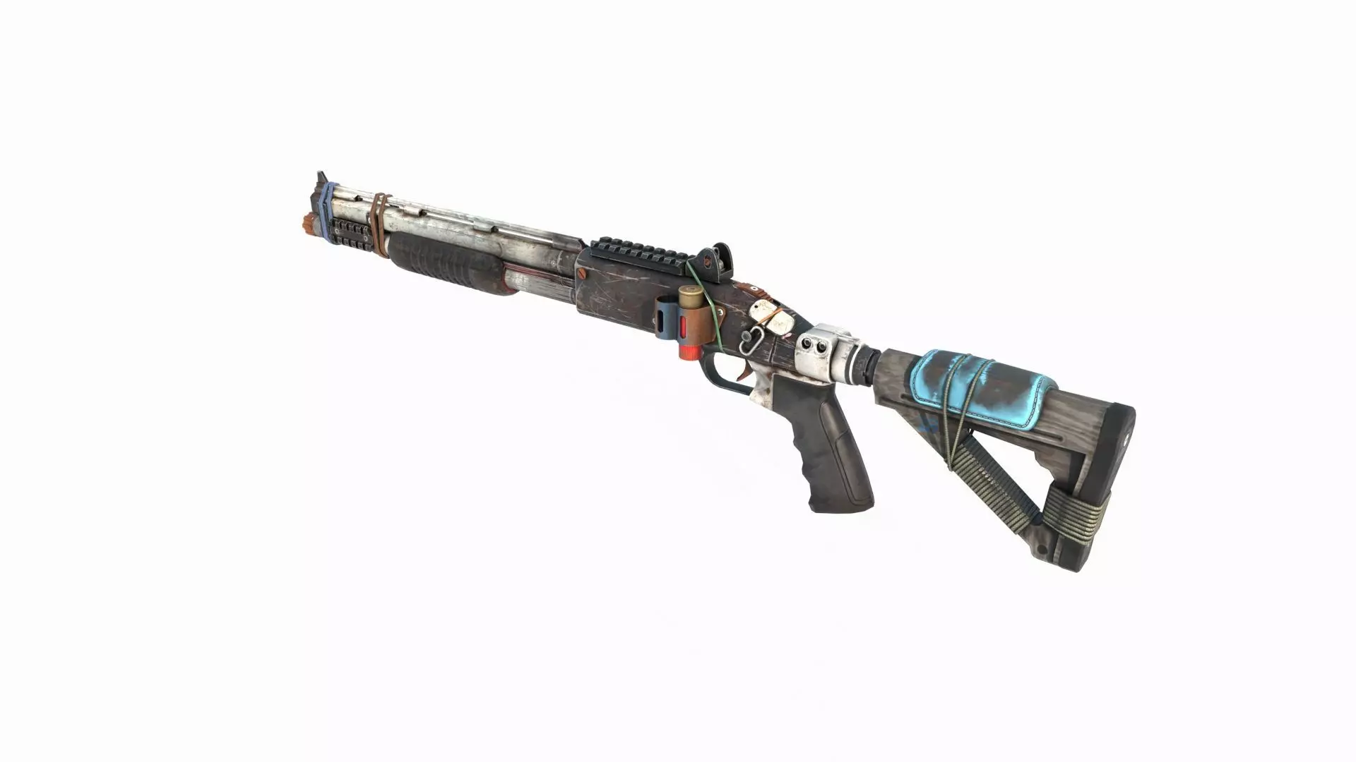 Sci Fi wasteland style shotgun 3D model_3