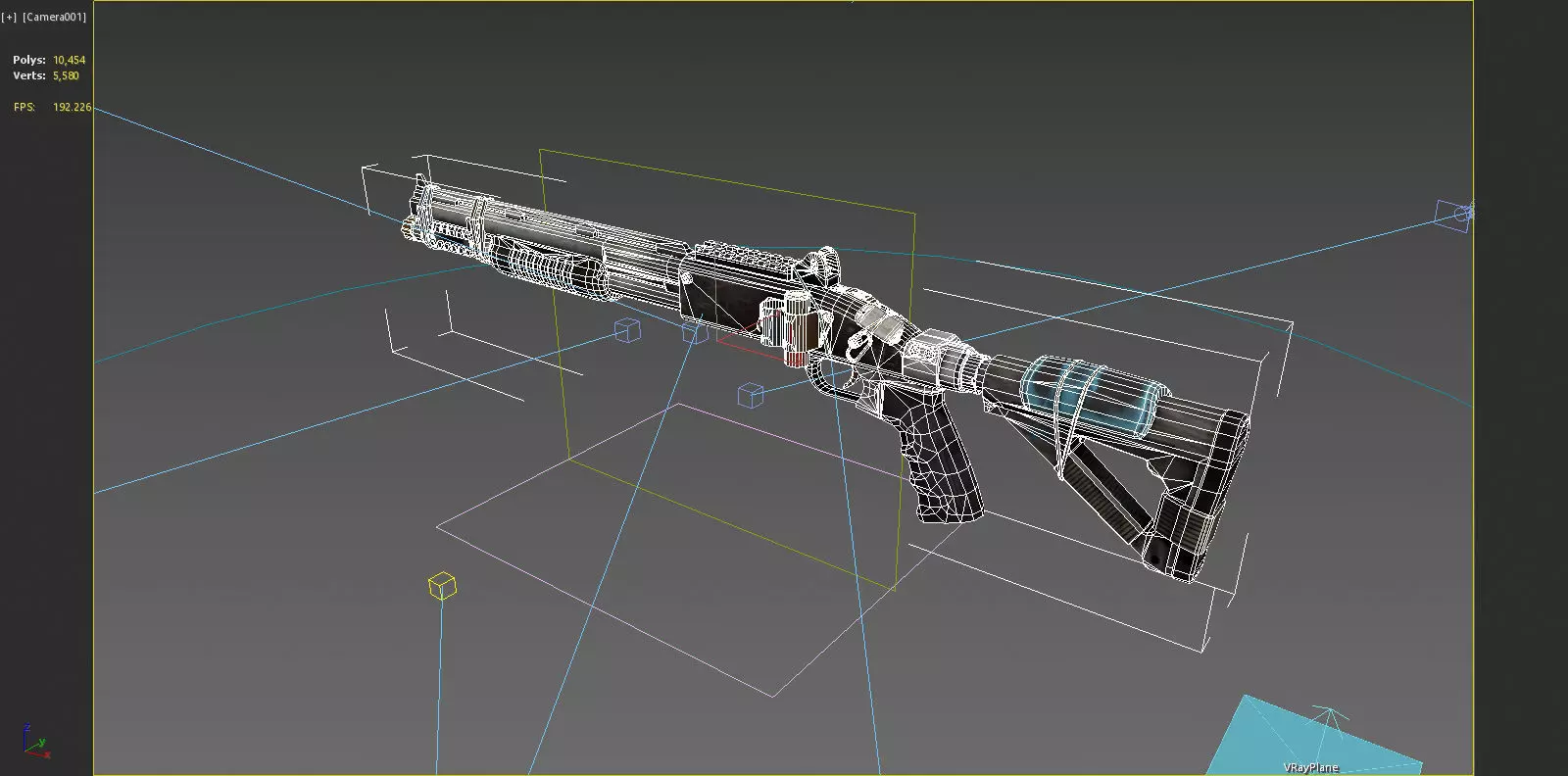 Sci Fi wasteland style shotgun 3D model_7