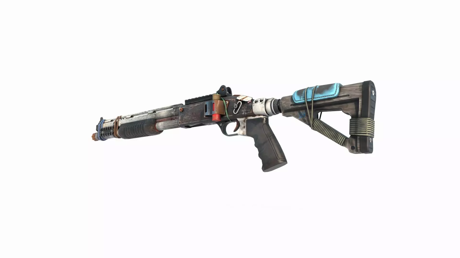 Sci Fi wasteland style shotgun 3D model_2