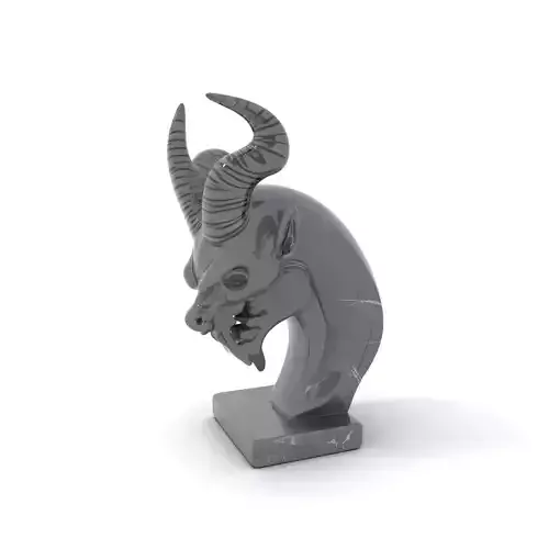 Elegant Black Marble Demon model pack Low-poly 3D model