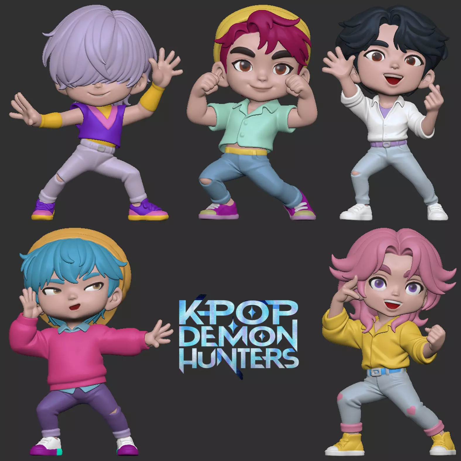 Saja Boys - Chibi - kpop demon hunter 3D print model_0