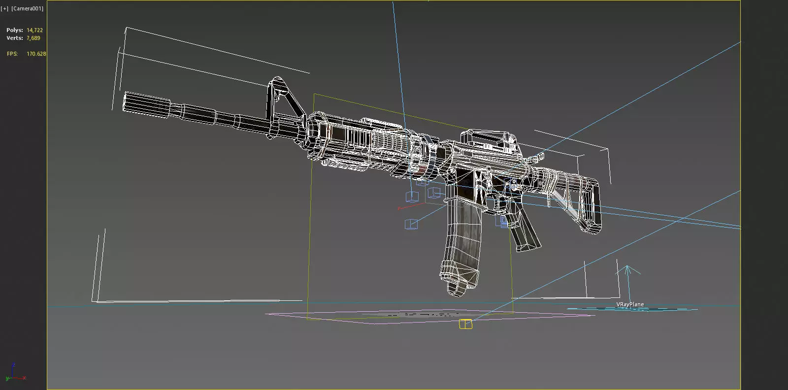 Sci Fi wasteland style rifle 3D model_7