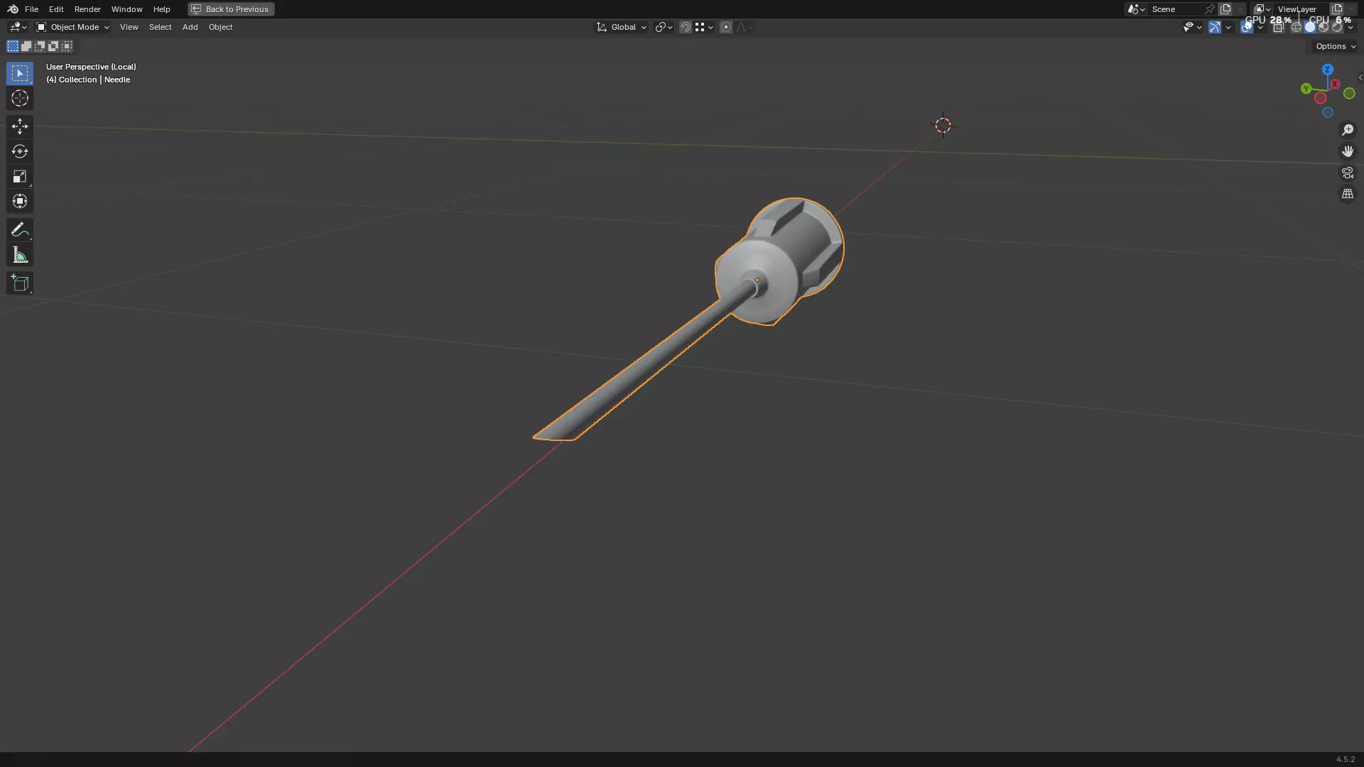 Dental Self Aspirating Syringe 3D model_67