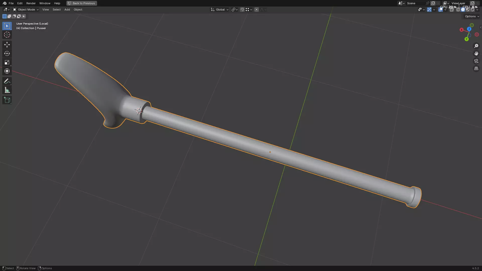 Dental Self Aspirating Syringe 3D model_51
