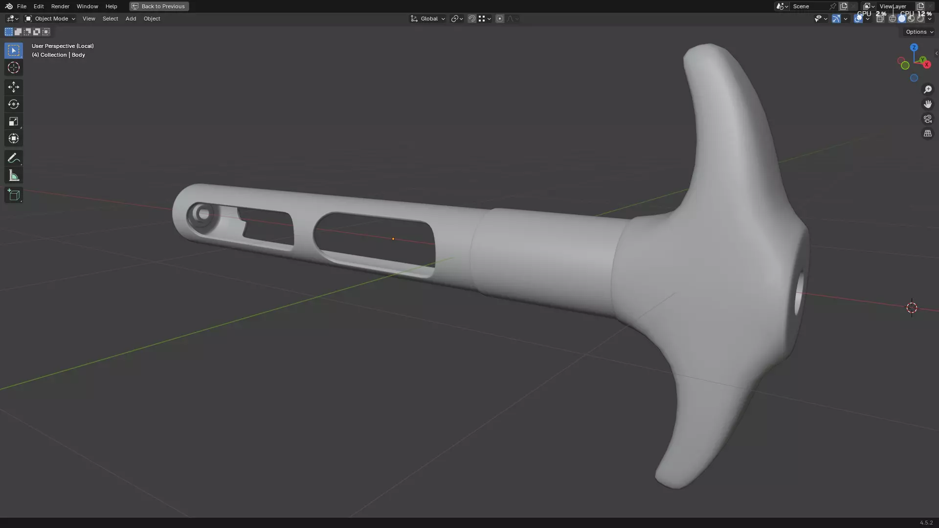 Dental Self Aspirating Syringe 3D model_62