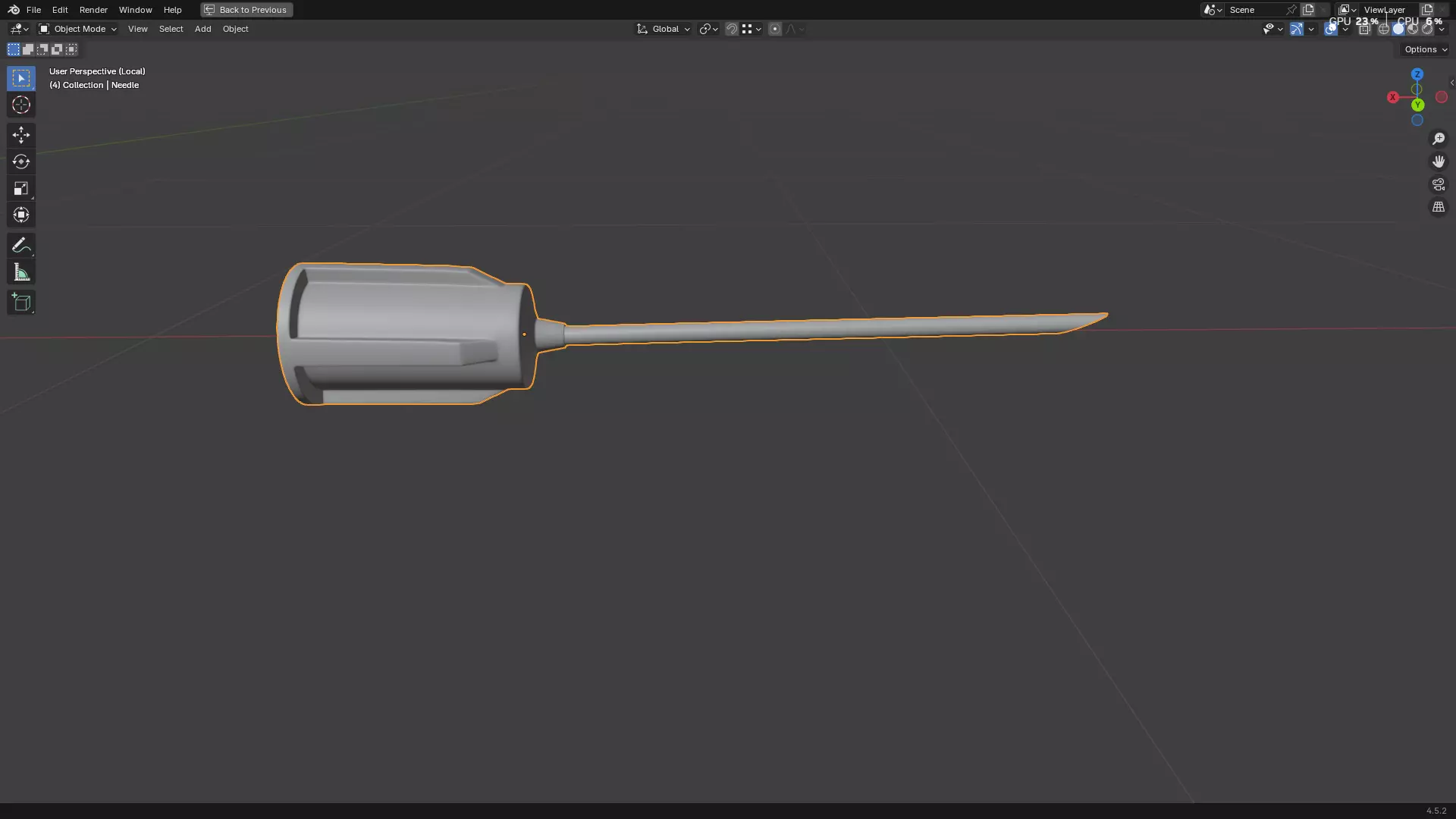 Dental Self Aspirating Syringe 3D model_66