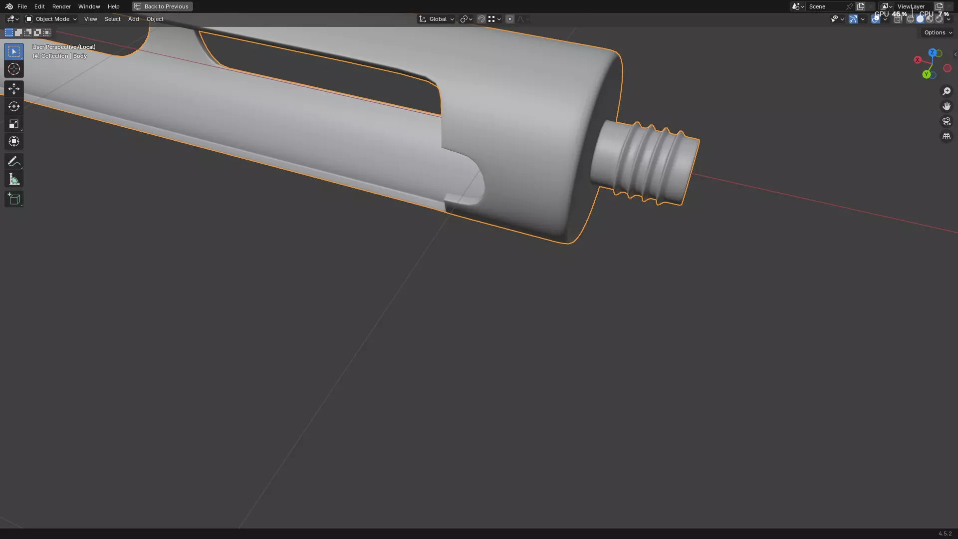 Dental Self Aspirating Syringe 3D model_88