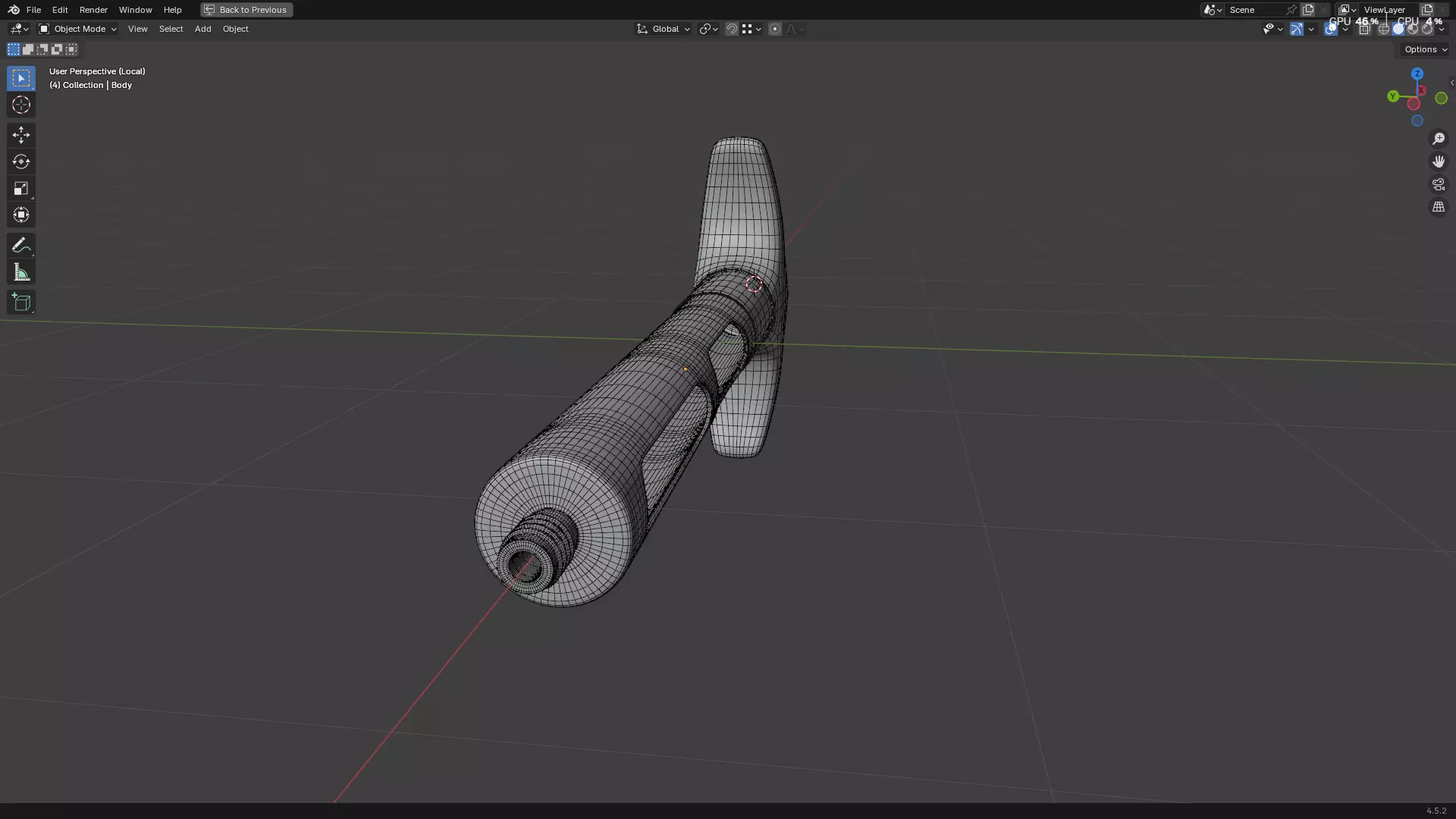 Dental Self Aspirating Syringe 3D model_60