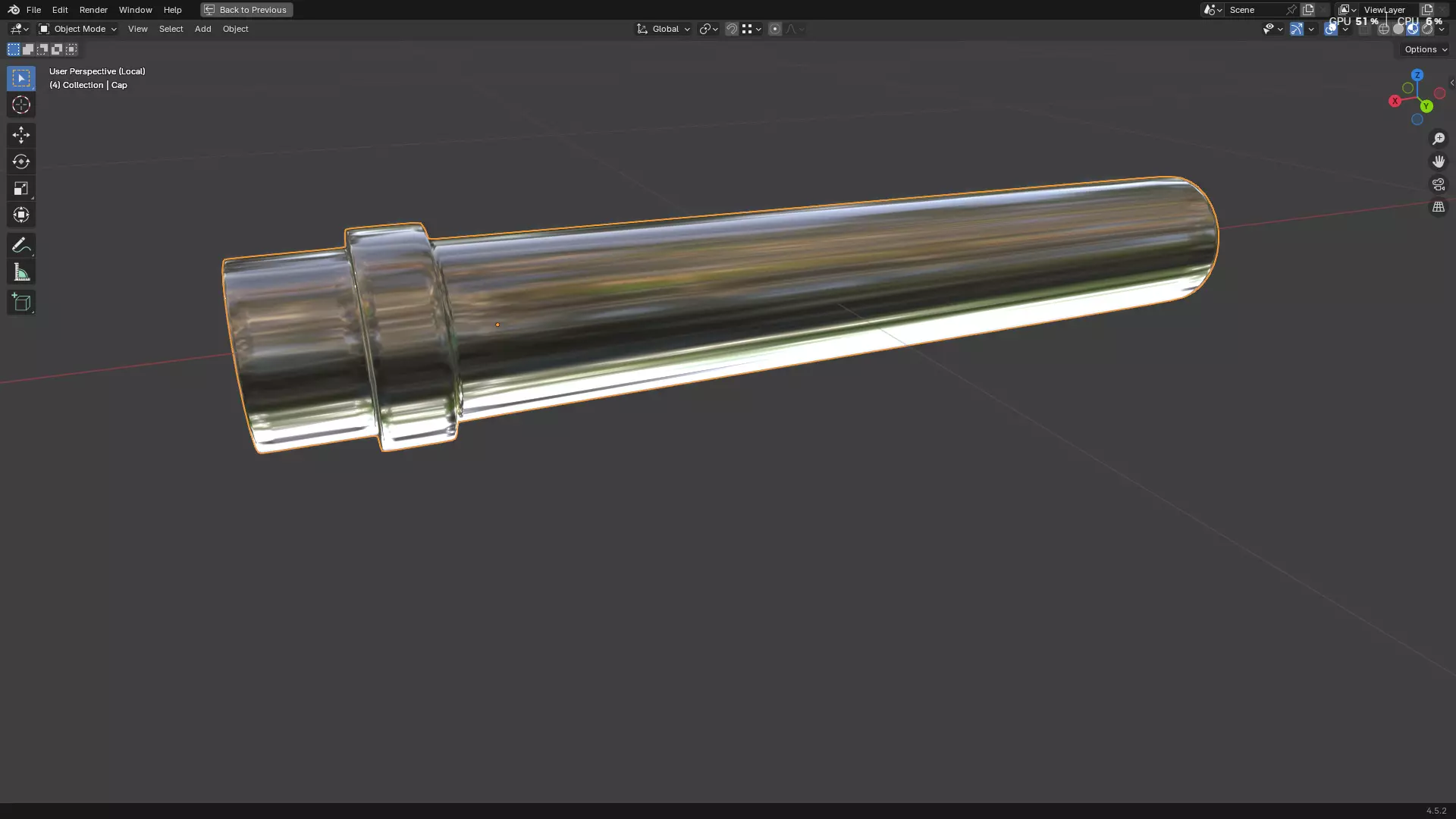 Dental Self Aspirating Syringe 3D model_82