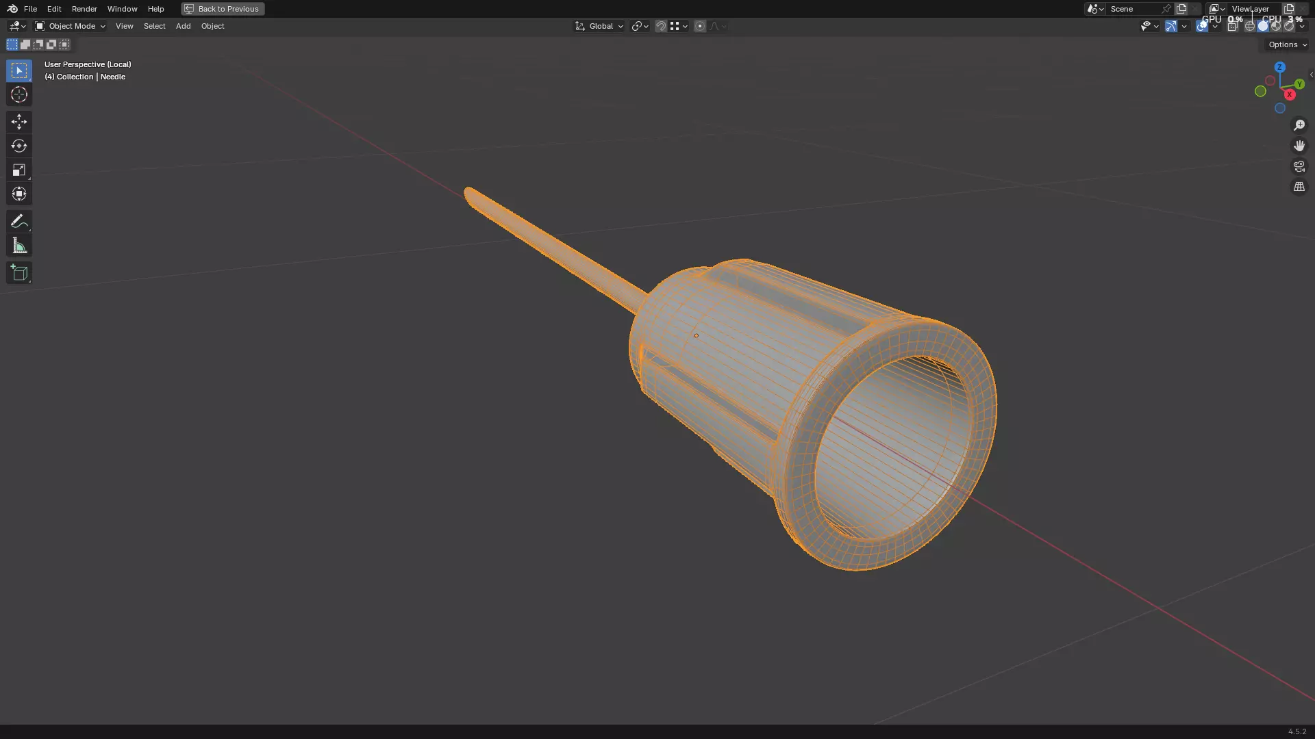 Dental Self Aspirating Syringe 3D model_72