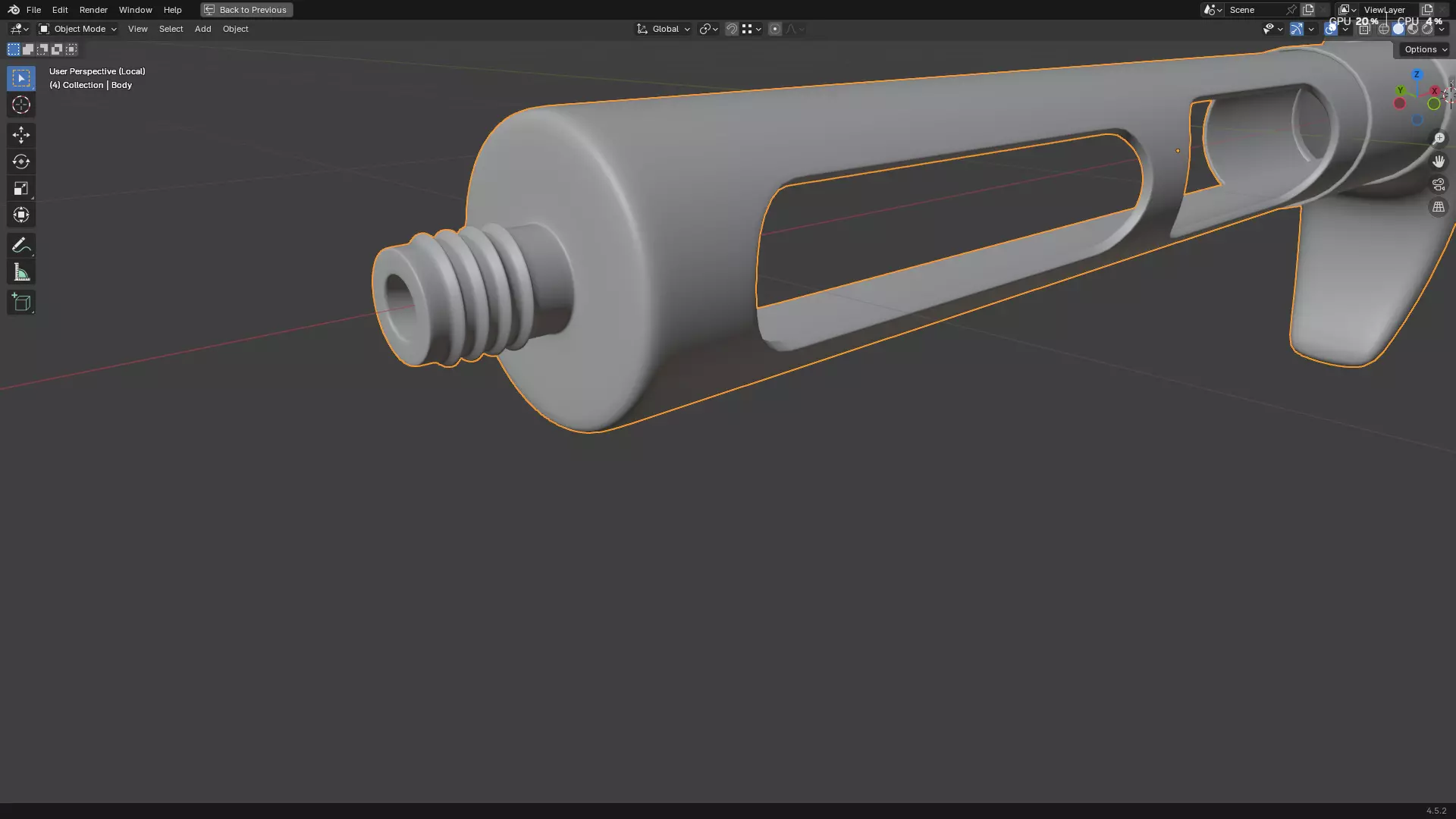 Dental Self Aspirating Syringe 3D model_87