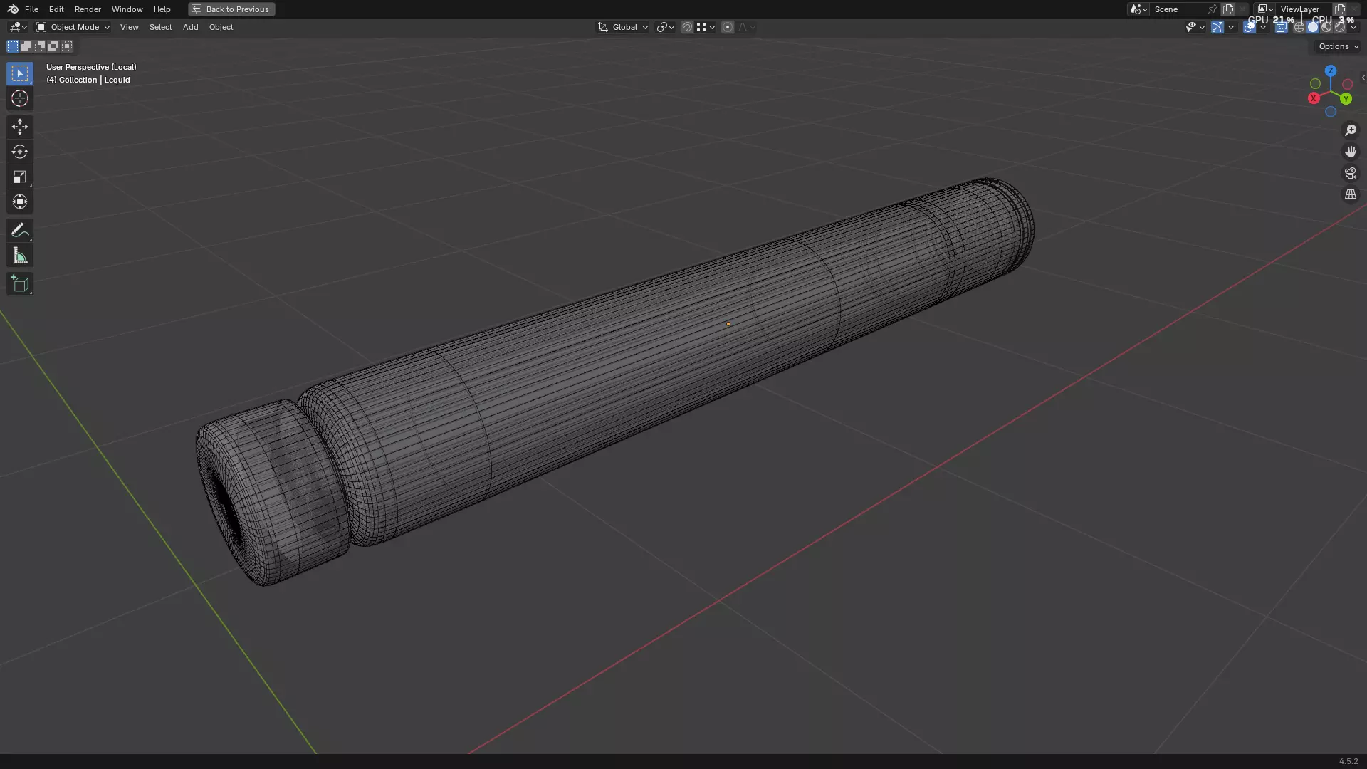 Dental Self Aspirating Syringe 3D model_36