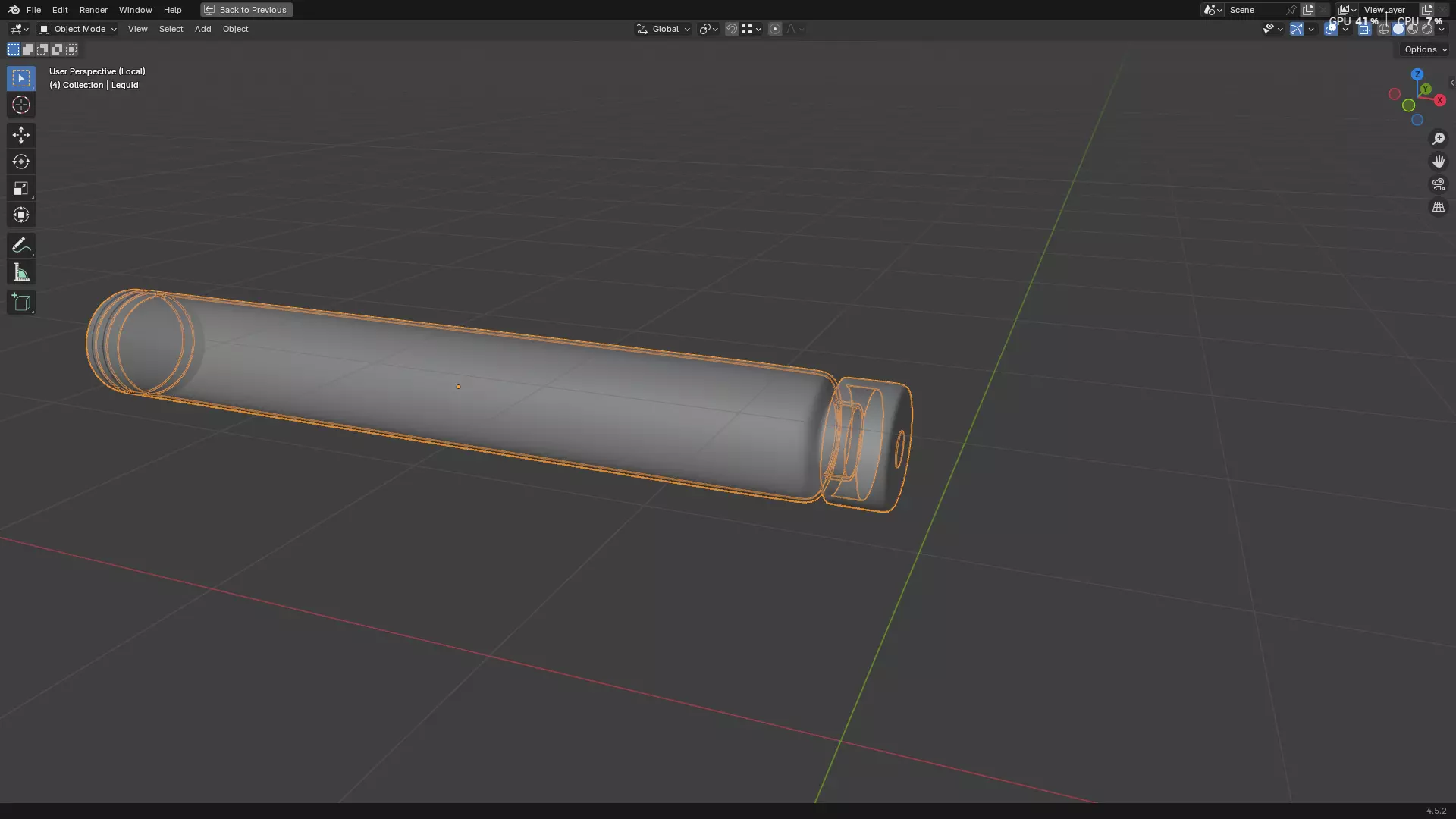 Dental Self Aspirating Syringe 3D model_34
